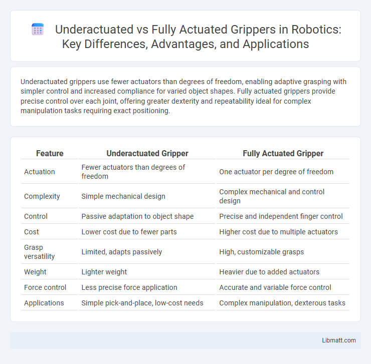 Underactuated vs Fully Actuated Grippers in Robotics: Key Differences, Advantages, and Applications