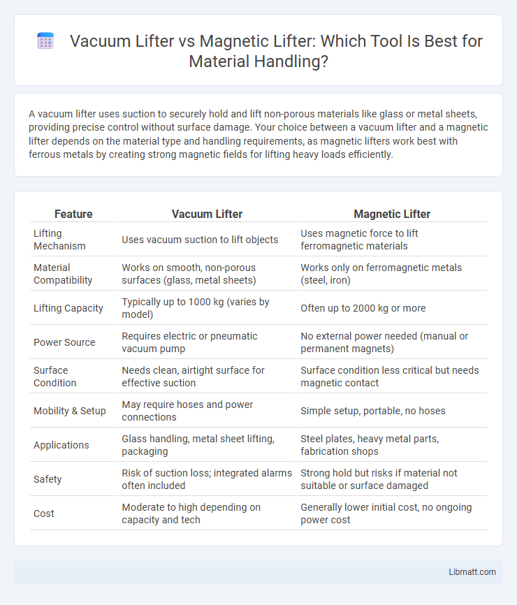 Vacuum Lifter vs Magnetic Lifter: Which Tool Is Best for Material Handling?