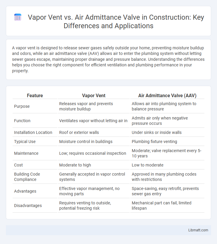 Vapor Vent vs. Air Admittance Valve in Construction: Key Differences and Applications