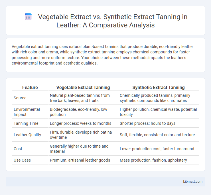 Vegetable Extract vs. Synthetic Extract Tanning in Leather: A Comparative Analysis