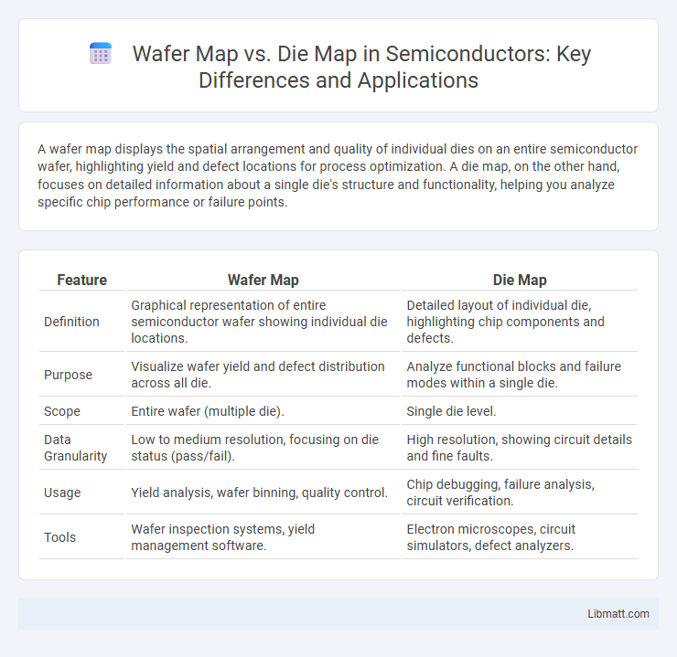 Wafer Map vs. Die Map in Semiconductors: Key Differences and Applications