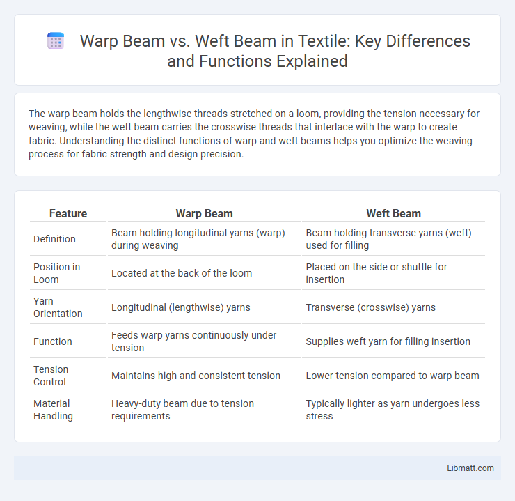 Warp Beam vs. Weft Beam in Textile: Key Differences and Functions Explained