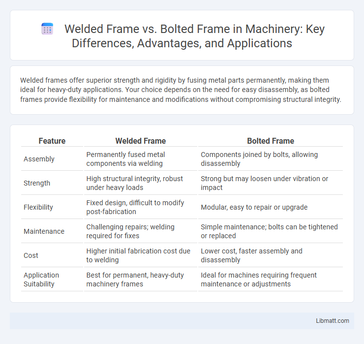 Welded Frame vs. Bolted Frame in Machinery: Key Differences, Advantages, and Applications