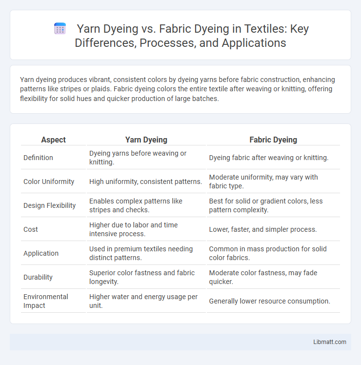 Yarn Dyeing vs. Fabric Dyeing in Textiles: Key Differences, Processes, and Applications