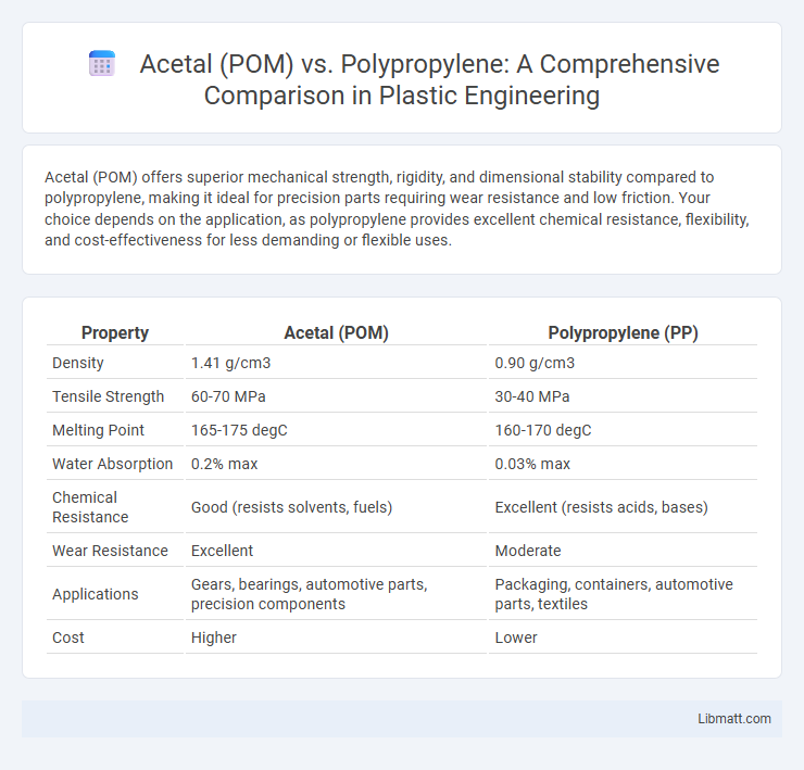 Acetal (POM) vs. Polypropylene: A Comprehensive Comparison in Plastic Engineering
