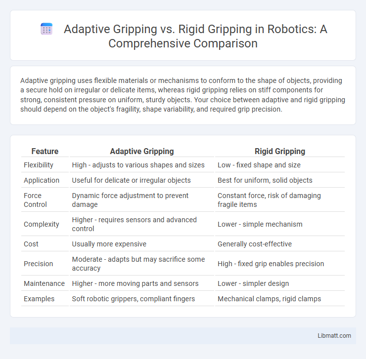 Adaptive Gripping vs. Rigid Gripping in Robotics: A Comprehensive Comparison