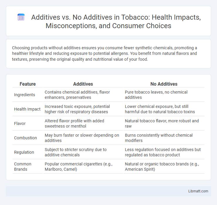 Additives vs. No Additives in Tobacco: Health Impacts, Misconceptions, and Consumer Choices