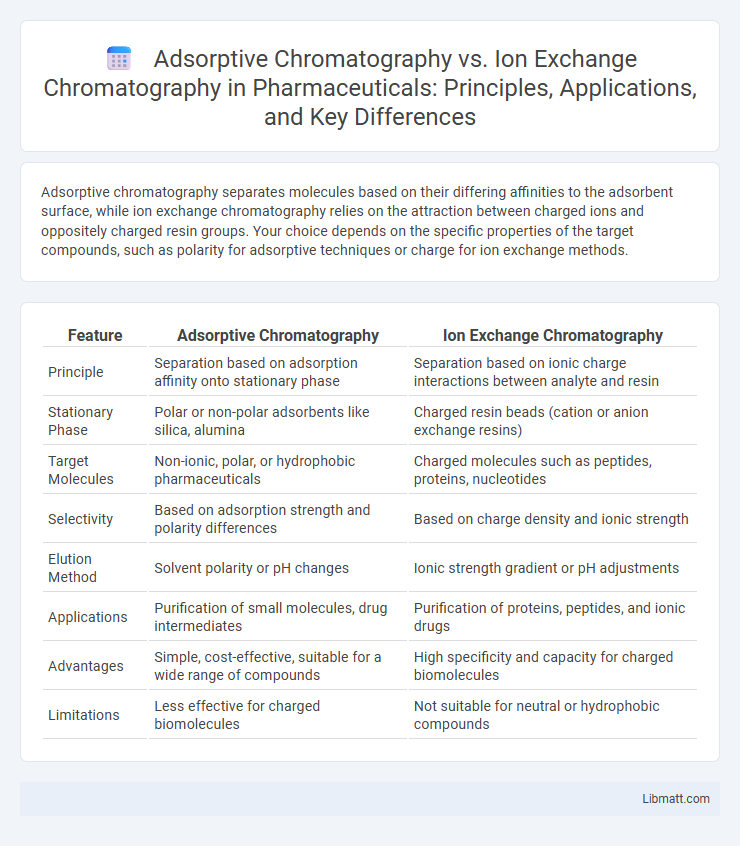 Adsorptive Chromatography vs. Ion Exchange Chromatography in Pharmaceuticals: Principles, Applications, and Key Differences