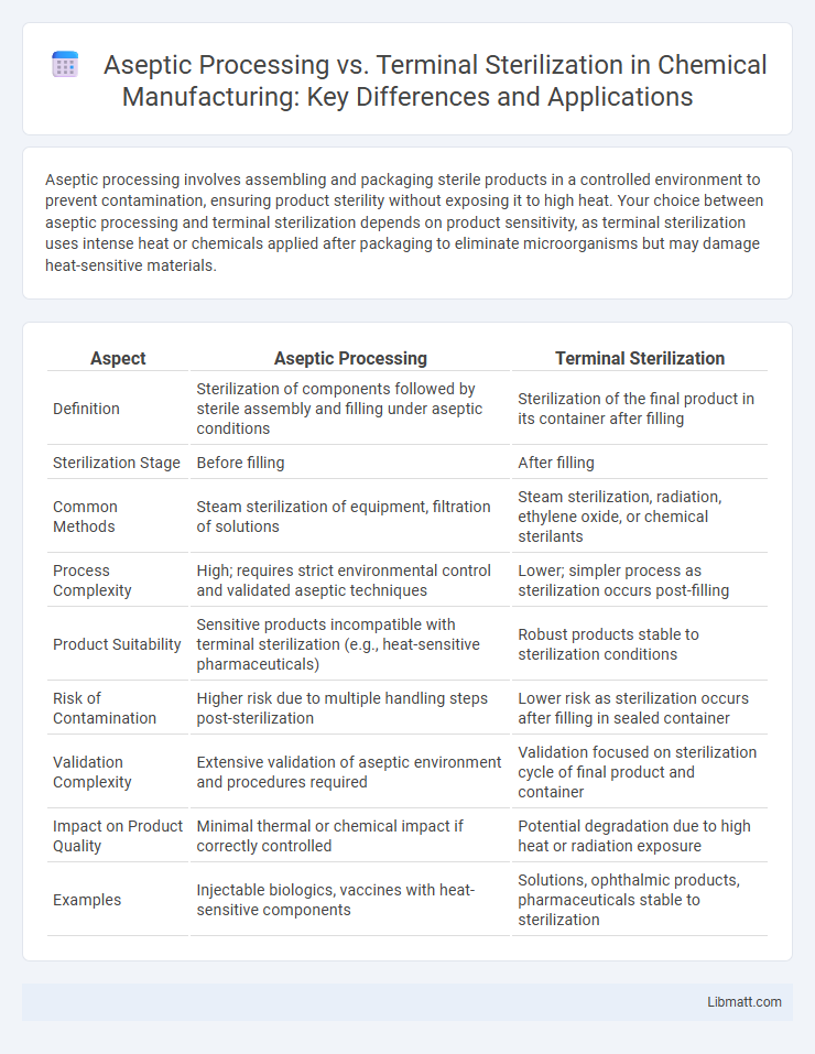 Aseptic Processing vs. Terminal Sterilization in Chemical Manufacturing: Key Differences and Applications