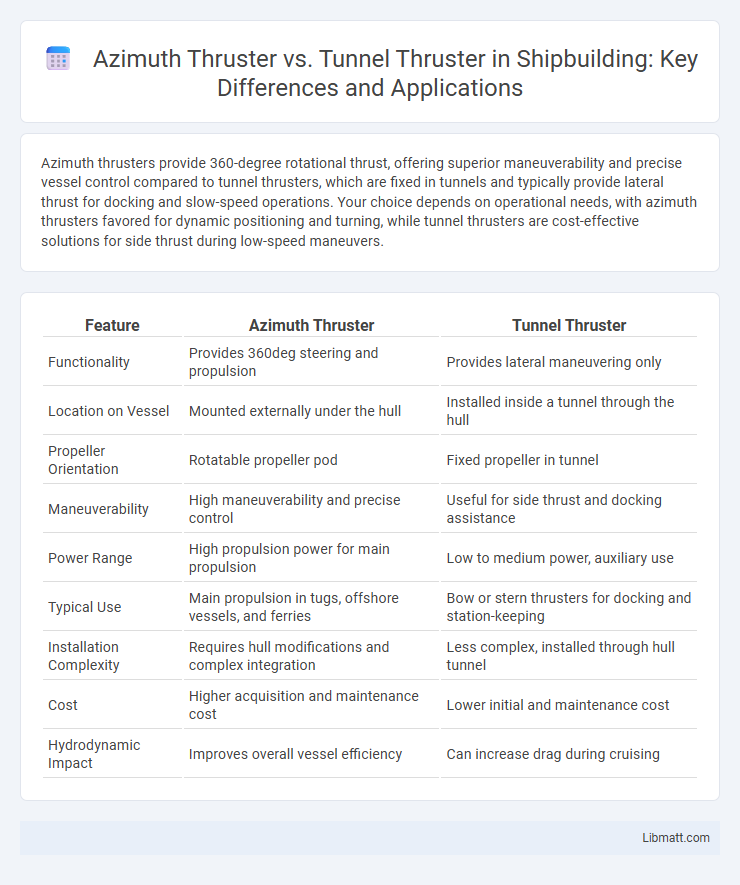 Azimuth Thruster vs. Tunnel Thruster in Shipbuilding: Key Differences and Applications