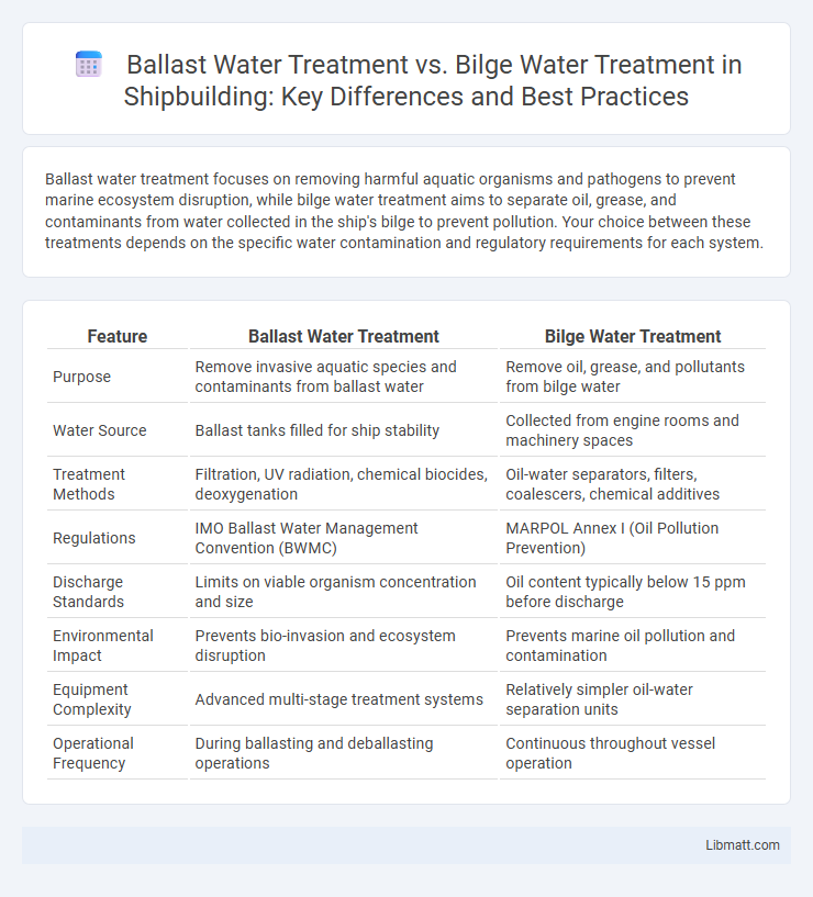 Ballast Water Treatment vs. Bilge Water Treatment in Shipbuilding: Key Differences and Best Practices