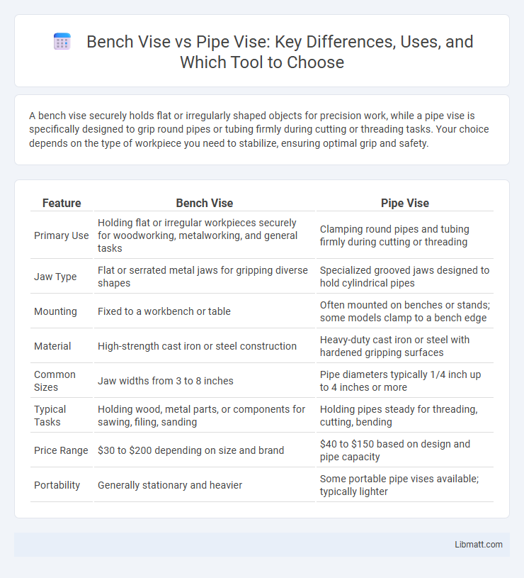 Bench Vise vs Pipe Vise: Key Differences, Uses, and Which Tool to Choose