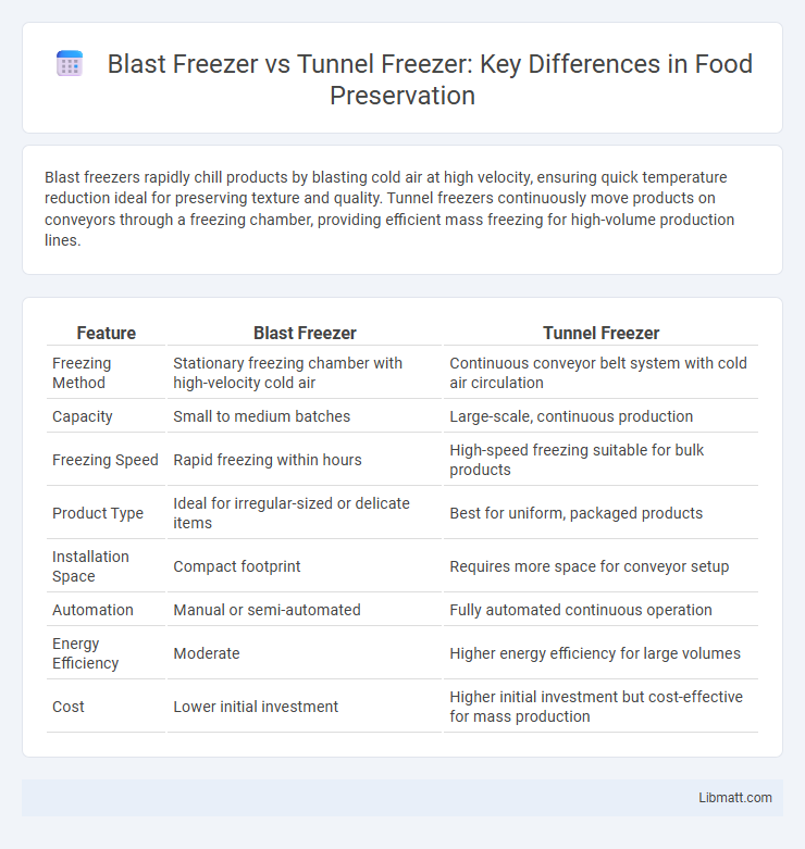 Blast Freezer vs Tunnel Freezer: Key Differences in Food Preservation
