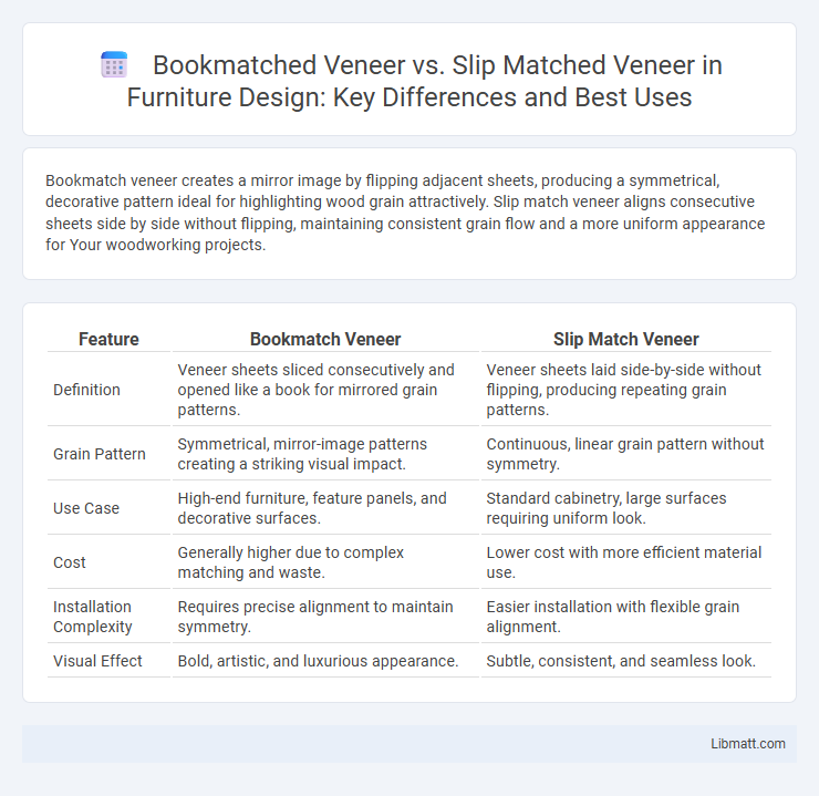 Bookmatched Veneer vs. Slip Matched Veneer in Furniture Design: Key Differences and Best Uses