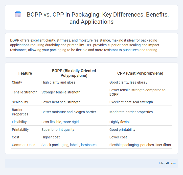 BOPP vs. CPP in Packaging: Key Differences, Benefits, and Applications
