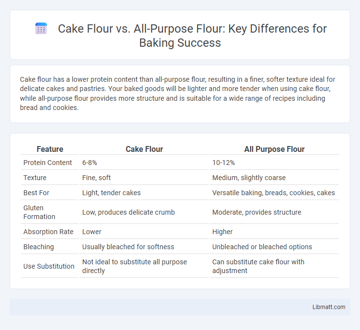 Cake Flour vs. All-Purpose Flour: Key Differences for Baking Success