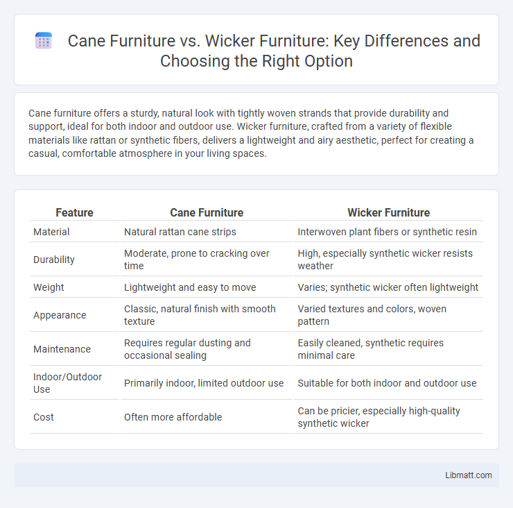 Cane Furniture vs. Wicker Furniture: Key Differences and Choosing the Right Option