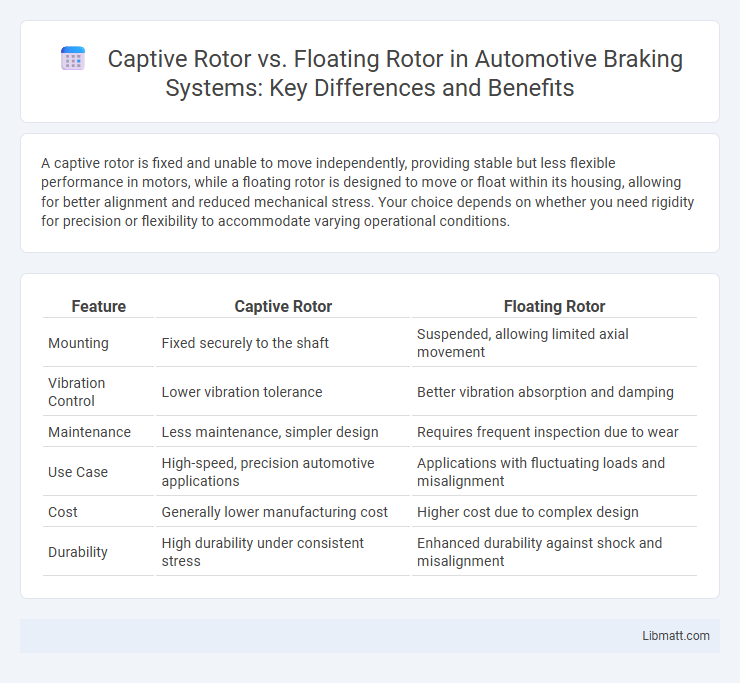Captive Rotor vs. Floating Rotor in Automotive Braking Systems: Key Differences and Benefits