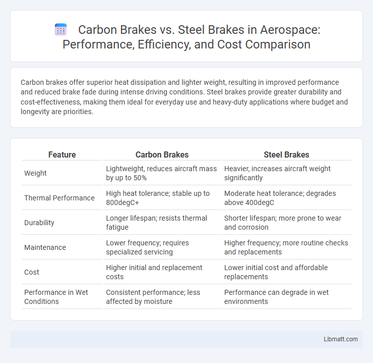 Carbon Brakes vs. Steel Brakes in Aerospace: Performance, Efficiency, and Cost Comparison