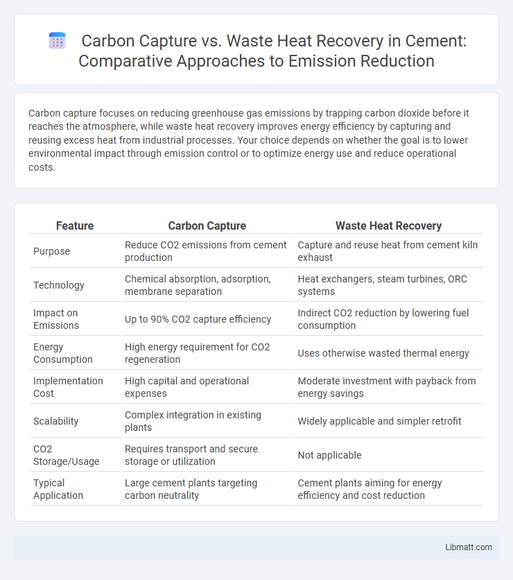 Carbon Capture vs. Waste Heat Recovery in Cement: Comparative Approaches to Emission Reduction