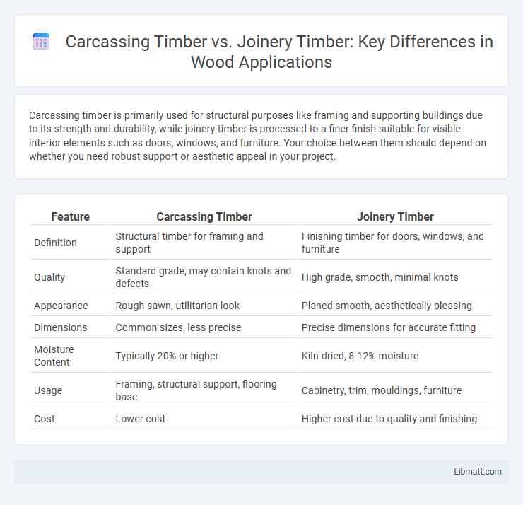 Carcassing Timber vs. Joinery Timber: Key Differences in Wood Applications