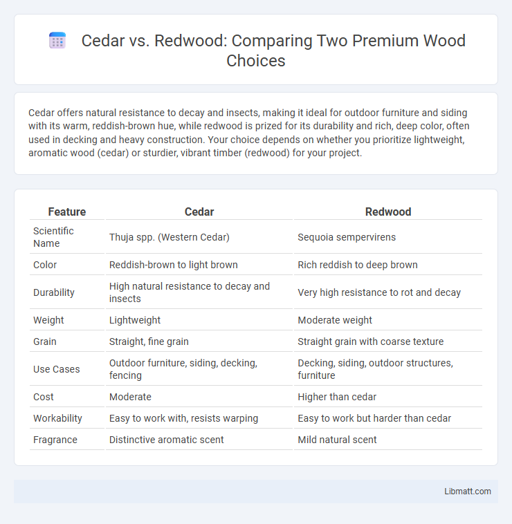 Cedar vs. Redwood: Comparing Two Premium Wood Choices