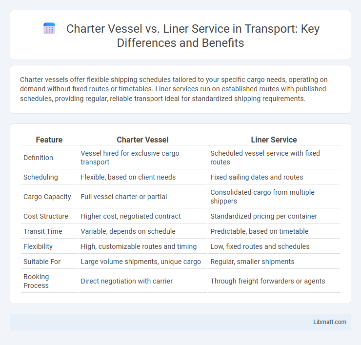 Charter Vessel vs. Liner Service in Transport: Key Differences and Benefits