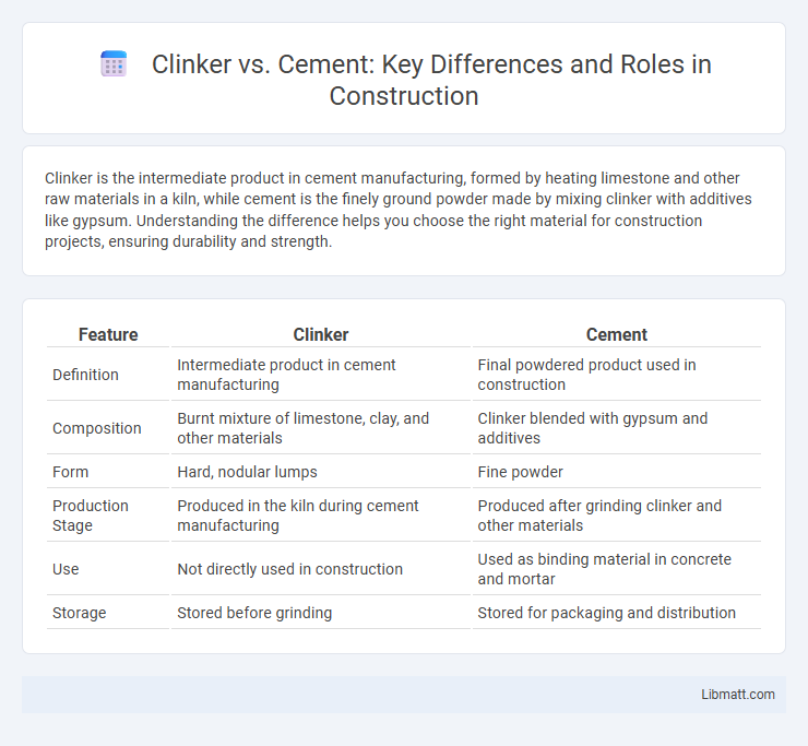 Clinker vs. Cement: Key Differences and Roles in Construction