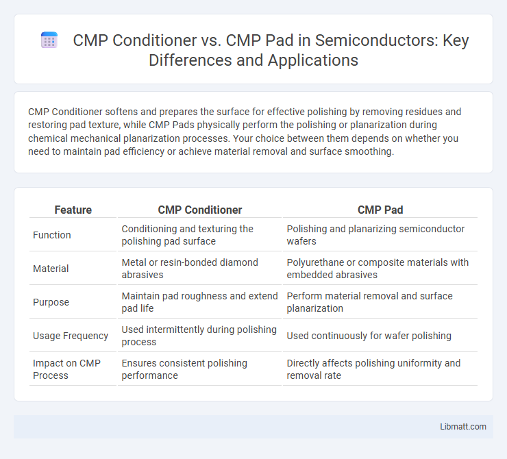 CMP Conditioner vs. CMP Pad in Semiconductors: Key Differences and Applications
