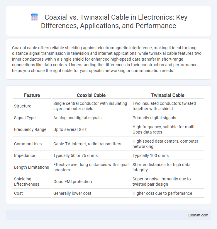 Coaxial vs. Twinaxial Cable in Electronics: Key Differences, Applications, and Performance