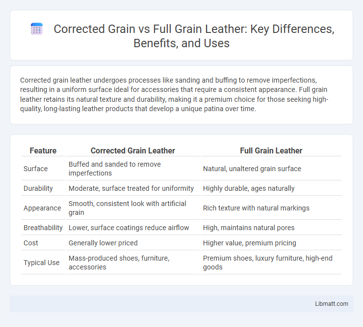 Corrected Grain vs Full Grain Leather: Key Differences, Benefits, and Uses