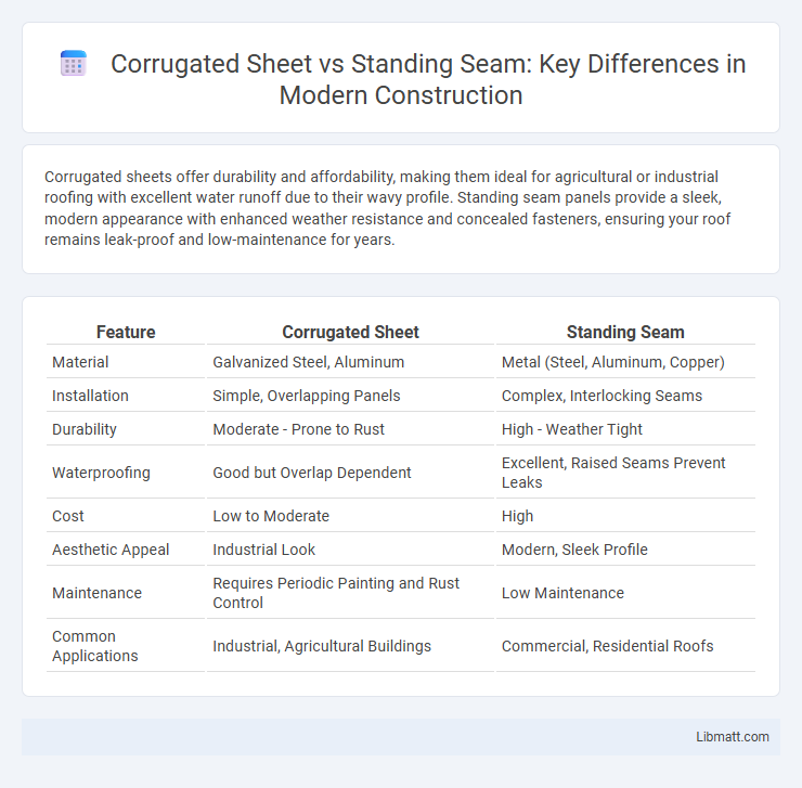 Corrugated Sheet vs Standing Seam: Key Differences in Modern Construction