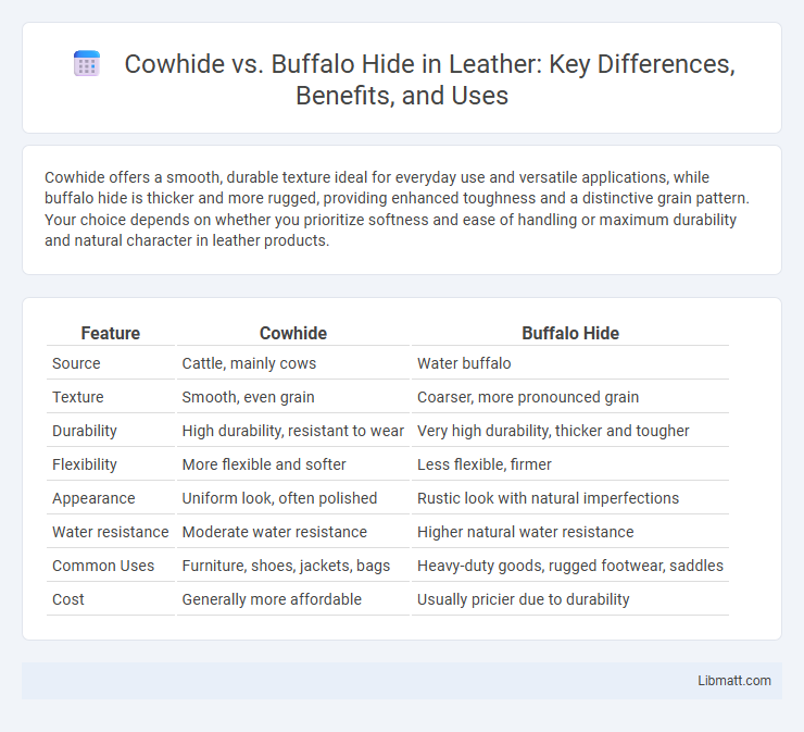 Cowhide vs. Buffalo Hide in Leather: Key Differences, Benefits, and Uses