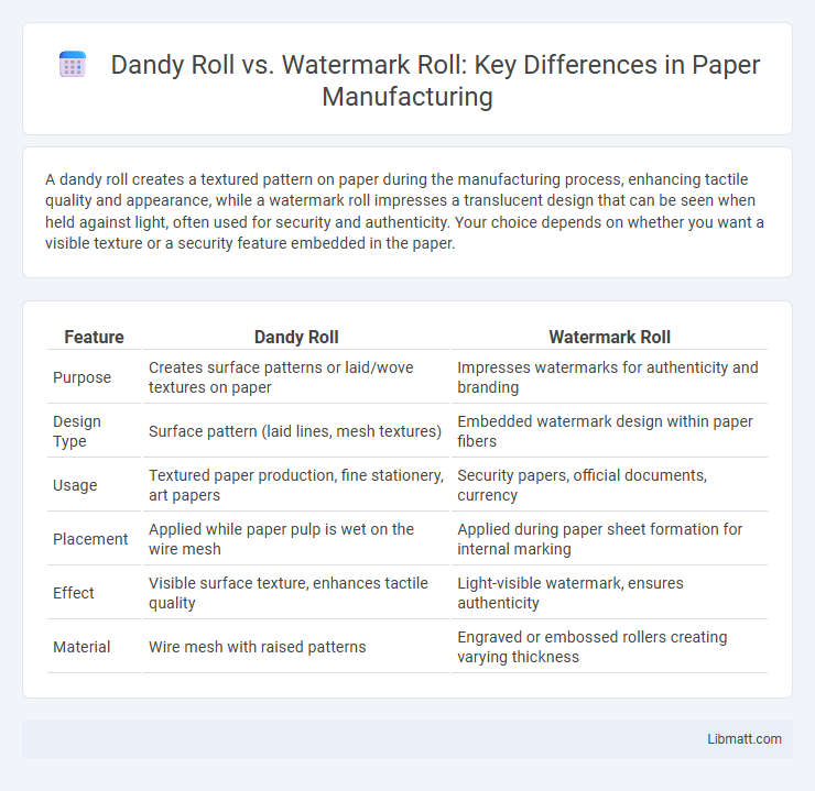 Dandy Roll vs. Watermark Roll: Key Differences in Paper Manufacturing