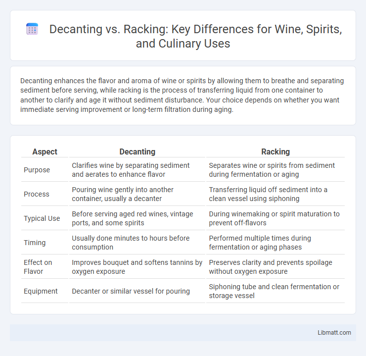 Decanting vs. Racking: Key Differences for Wine, Spirits, and Culinary Uses