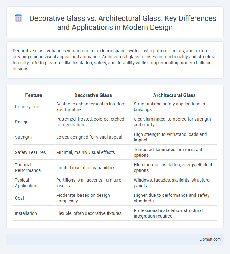Decorative Glass vs. Architectural Glass: Key Differences and Applications in Modern Design