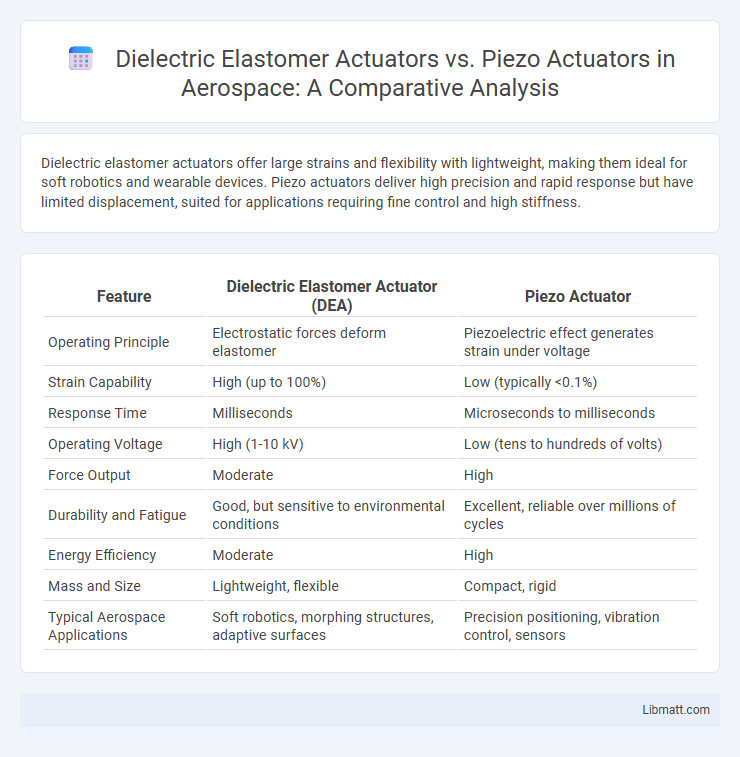 Dielectric Elastomer Actuators vs. Piezo Actuators in Aerospace: A Comparative Analysis
