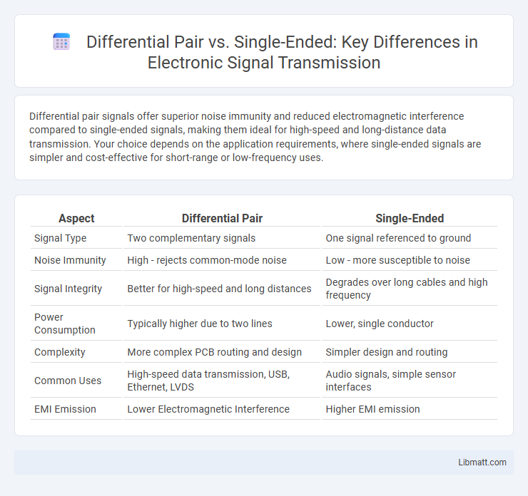 Differential Pair vs. Single-Ended: Key Differences in Electronic Signal Transmission