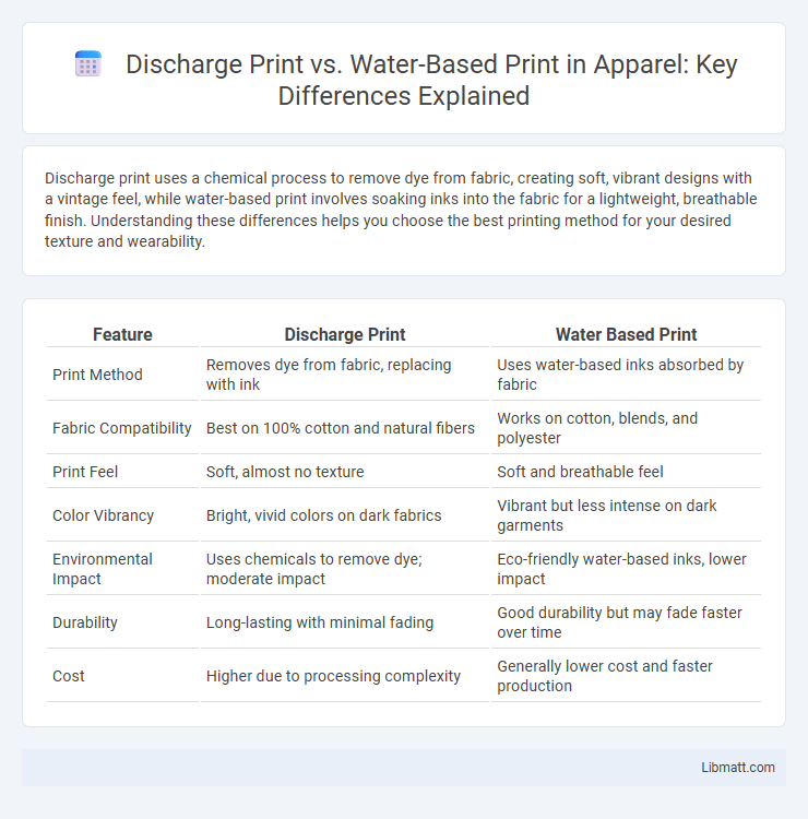 Discharge Print vs. Water-Based Print in Apparel: Key Differences Explained