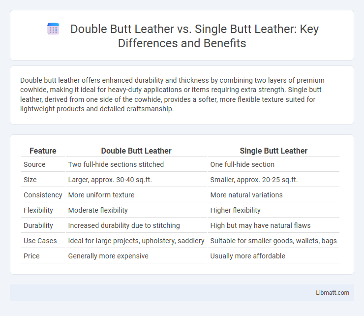 Double Butt Leather vs. Single Butt Leather: Key Differences and Benefits