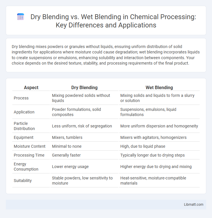 Dry Blending vs. Wet Blending in Chemical Processing: Key Differences and Applications
