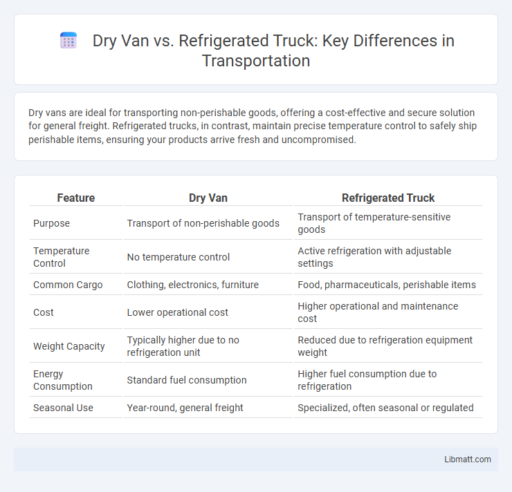Dry Van vs. Refrigerated Truck: Key Differences in Transportation