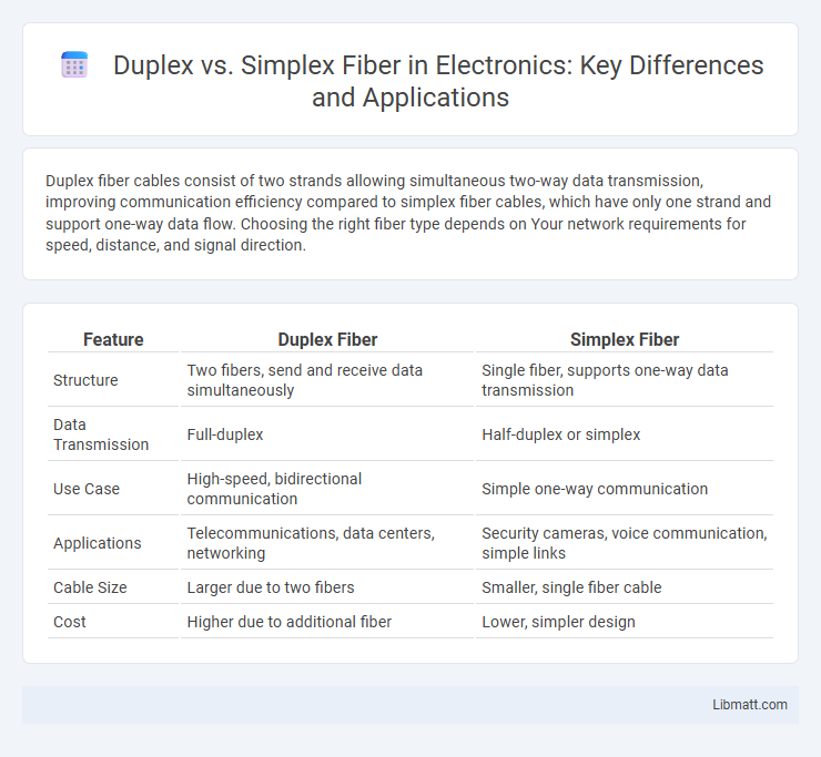 Duplex vs. Simplex Fiber in Electronics: Key Differences and Applications