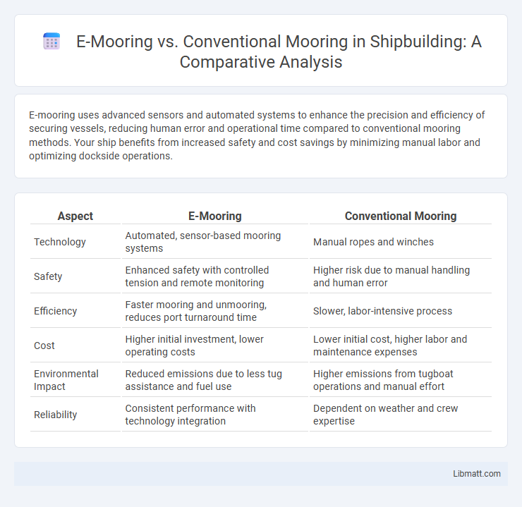 E-Mooring vs. Conventional Mooring in Shipbuilding: A Comparative Analysis