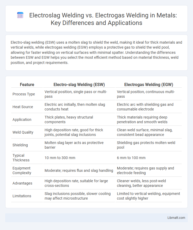 Electroslag Welding vs. Electrogas Welding in Metals: Key Differences and Applications