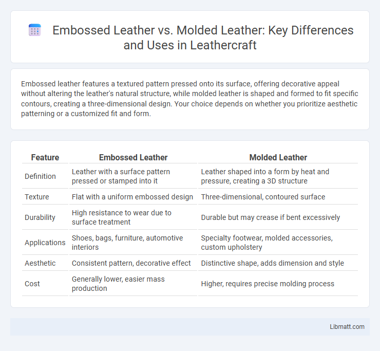 Embossed Leather vs. Molded Leather: Key Differences and Uses in Leathercraft