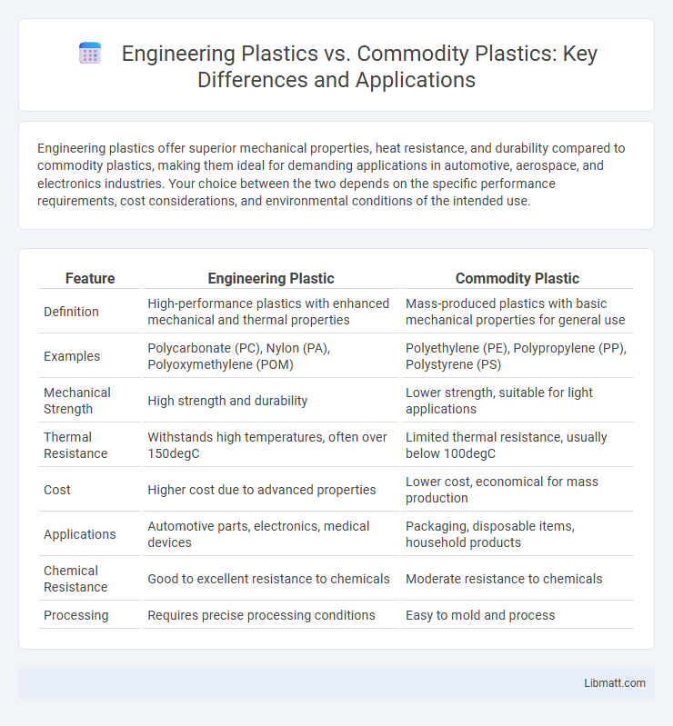 Engineering Plastics vs. Commodity Plastics: Key Differences and Applications