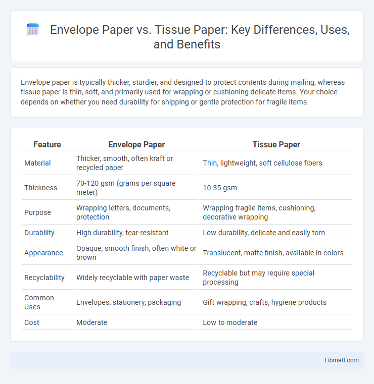 Envelope Paper vs. Tissue Paper: Key Differences, Uses, and Benefits