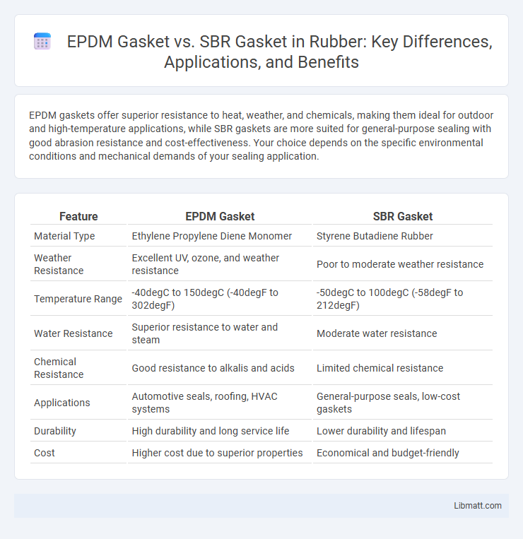 EPDM Gasket vs. SBR Gasket in Rubber: Key Differences, Applications, and Benefits