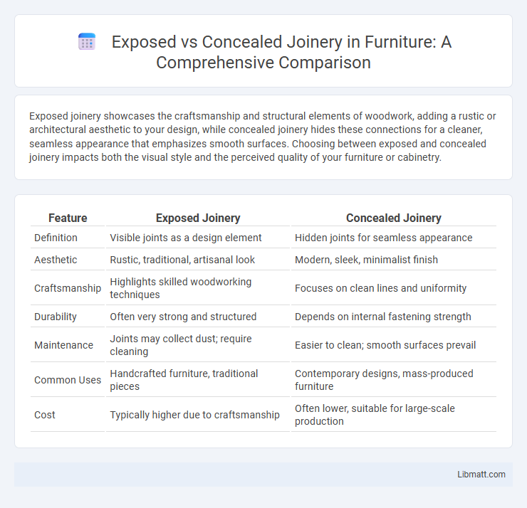 Exposed vs Concealed Joinery in Furniture: A Comprehensive Comparison